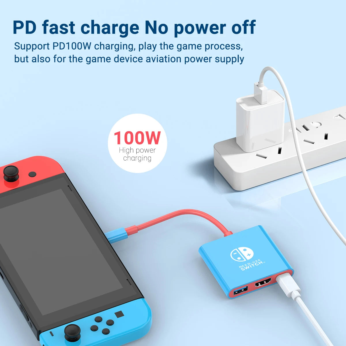 HubX 3-in-1 USB-C Hub — 4K HDMI, 100W PD Charging + USB 3.0 for MacBook, iPad & Switch