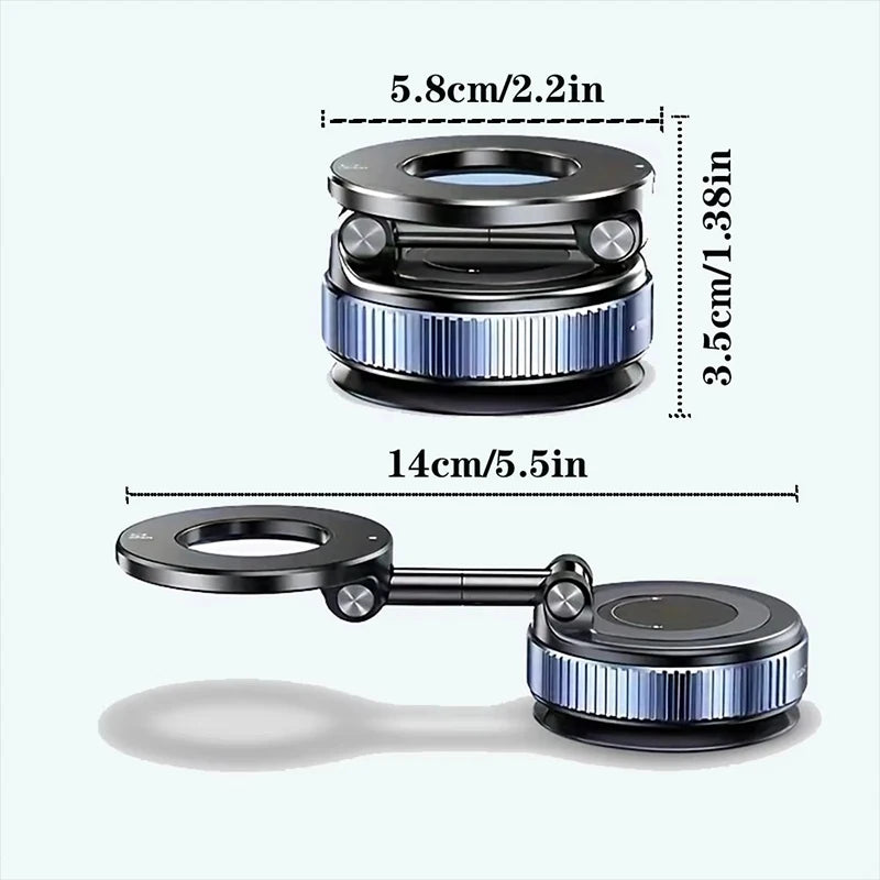 MagGrip Flex 360° Universal Magnetic Phone Mount — Vacuum Suction for Car, Desk & Bathroom