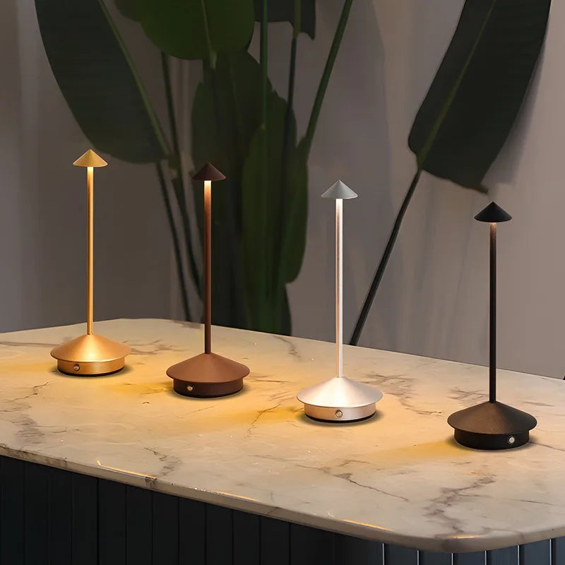 LumiDesk Rechargeable LED Desk Lamp — Touch Dimmer, 3 Color Temps, Cordless