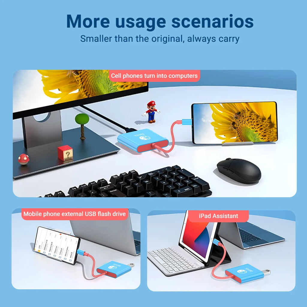 HubX 3-in-1 USB-C Hub — 4K HDMI, 100W PD Charging + USB 3.0 for MacBook, iPad & Switch