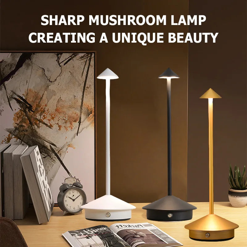 LumiDesk Rechargeable LED Desk Lamp — Touch Dimmer, 3 Color Temps, Cordless