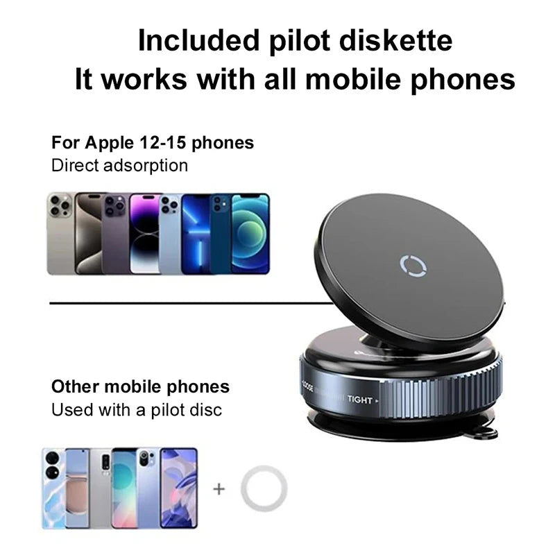 MagGrip Flex 360° Universal Magnetic Phone Mount — Vacuum Suction for Car, Desk & Bathroom