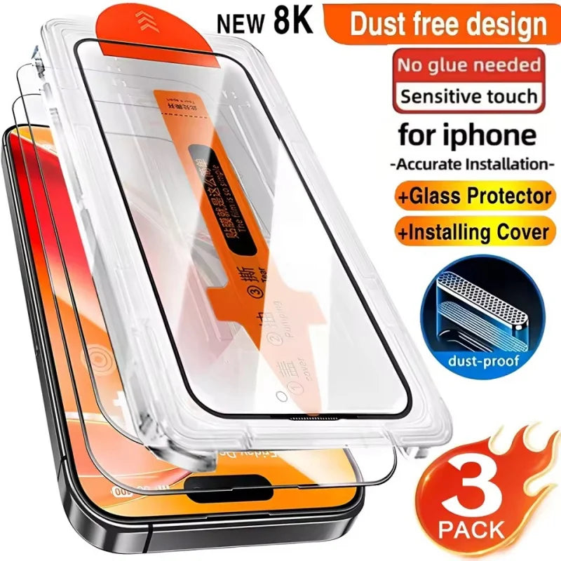 ProShield 9H Tempered Glass Screen Protector — 3-Pack | iPhone 11 to 17 Pro Max